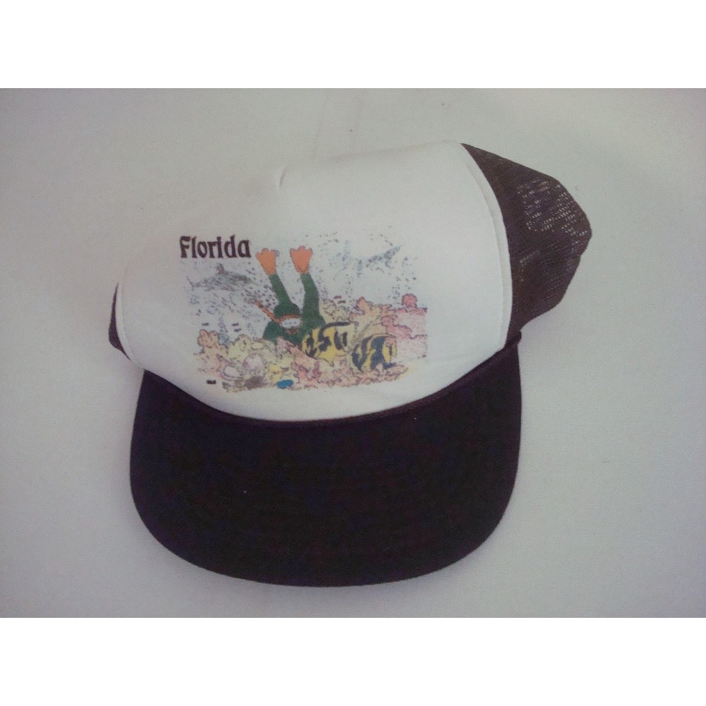 FLORIDA NOVELTY TRUCKER ROPE 90S MESH FUNNY HAT CAP VINTAGE DEADSTOCK 04